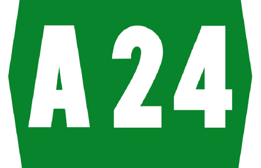 Chiusura al traffico della carreggiata ovest, con direzione AQ/A25/RM, dell’autostrada A24