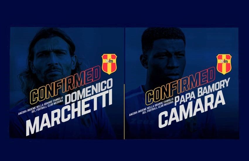 FC Messina conferma Domenico Marchetti. Camara confermato per gli under
