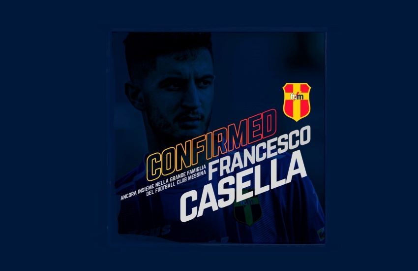 FC Messina, confermato il difensore under Francesco Casella
