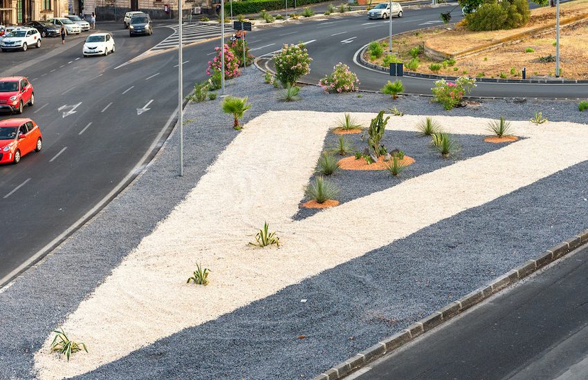 Tondo Gioeni, riqualificata una parte della rotonda