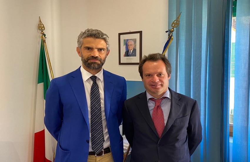 Marco Carrai, il nuovo vicepresidente esecutivo di Jsw Steal Italy ha incontrato il sindaco Ferrari