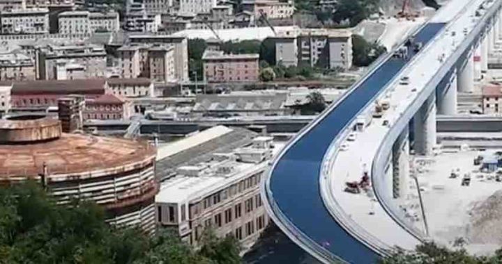 Nuovo ponte di Genova asfalto