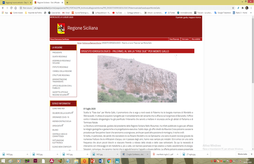 Dissesto idrogeologico, Fase 2 per Monte Gallo