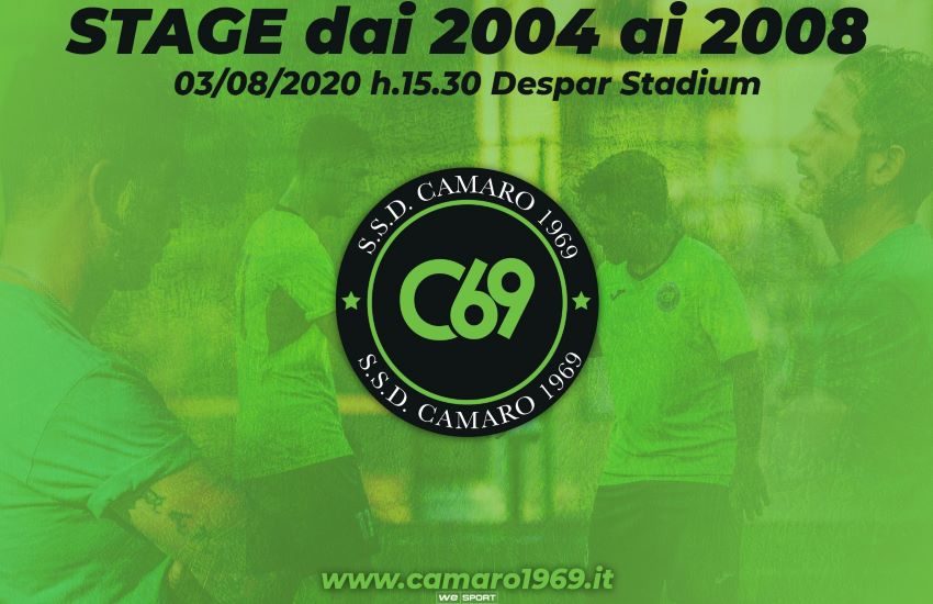 SSD Camaro, stage di selezione giovani calciatori lunedì 3 agosto