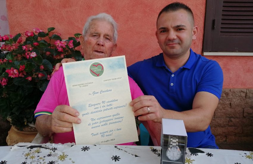 L’omaggio de ‘Il Casale’ e ‘Cuori Setini’ per i 90 anni di nonno Gino