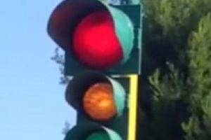 [Video] Parcheggia in mezzo alla strada, poi supera un semaforo rosso: c’è chi tira il freno a mano
