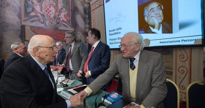 Arrigo Levi insieme a Napolitano