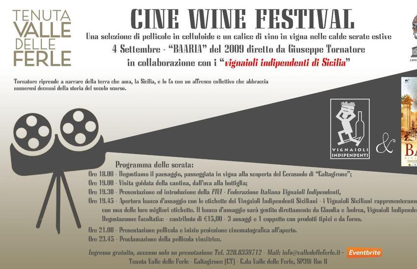 Caltagirone, Cine Wine Fest, il 4 settembre, Baaria di Tornatore