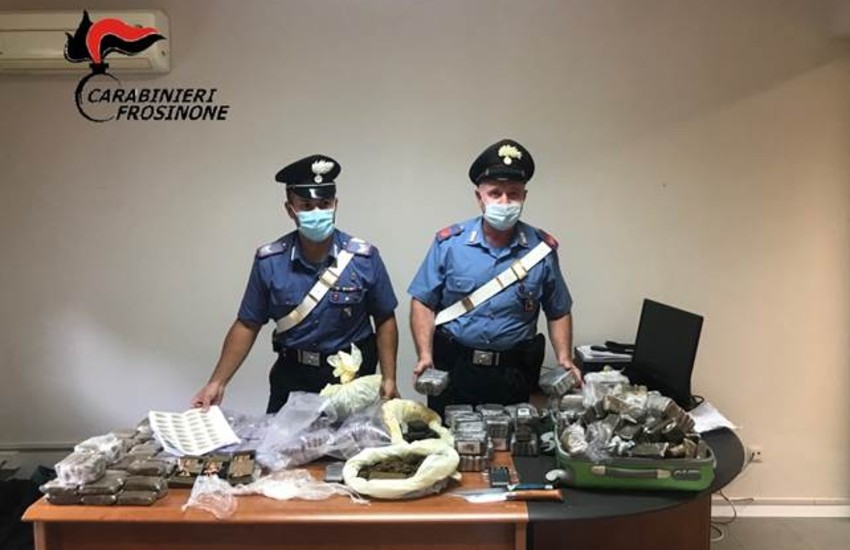 7 arresti e 60 chili di hashish sequestrati dai carabinieri di Anagni