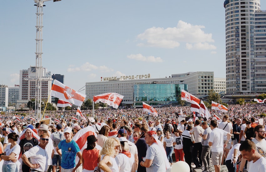 Protesta pacifica in Bielorussia: sostegno bolognese