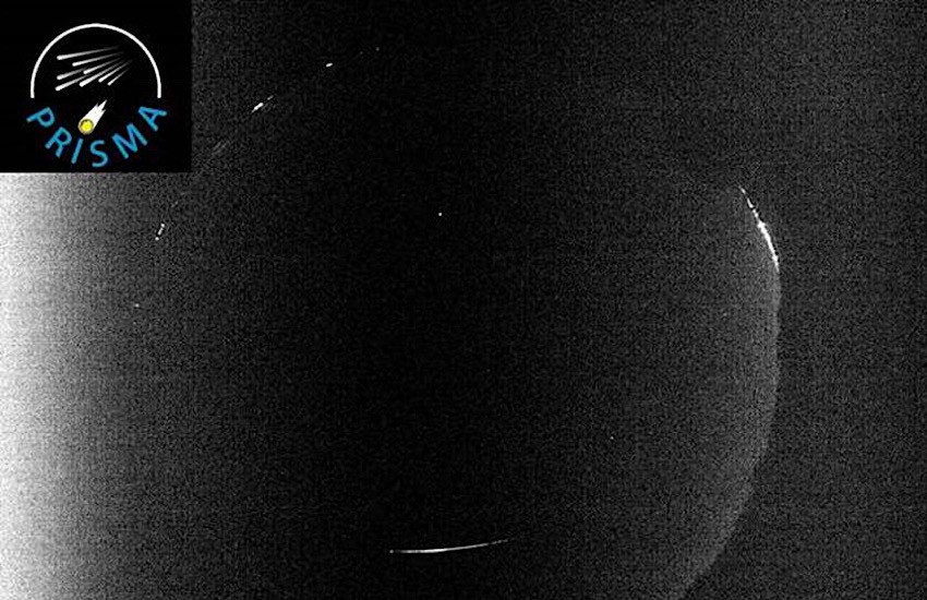 Meteora molto luminosa sopra il cielo di Piombino rilevata dalla camera “Prisma” presso l’Osservatorio Astronomico di Punta Falcone