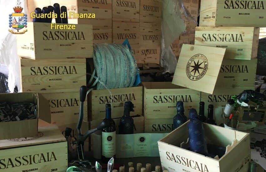 Falso Sassicaia, 2 arresti e 11 indagati, GDF sgomina traffico internazionale.