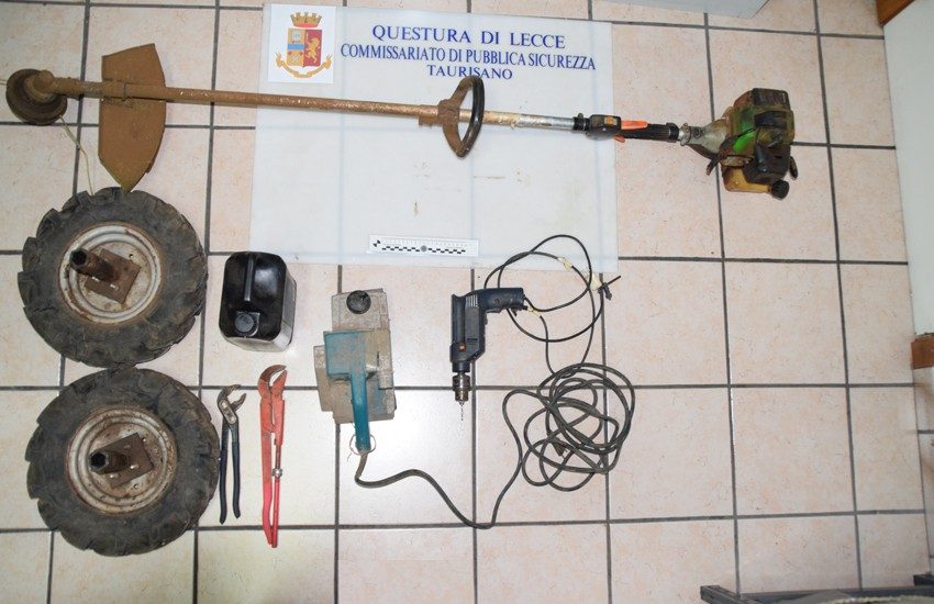 Rubano attrezzature agricole ad un 81enne, in due denunciati per furto