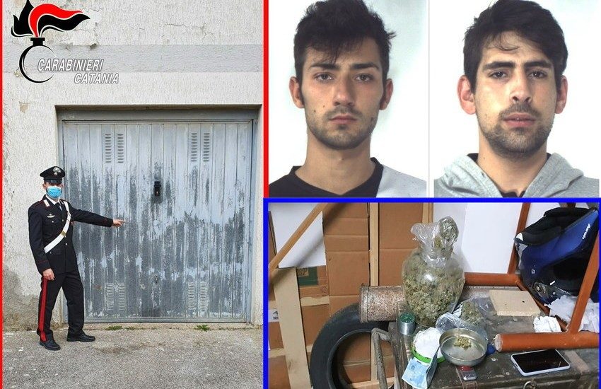 Caltagirone, scoperto garage-laboratorio dove si confezionava la droga da piazzare al dettaglio, due i pusher in manette