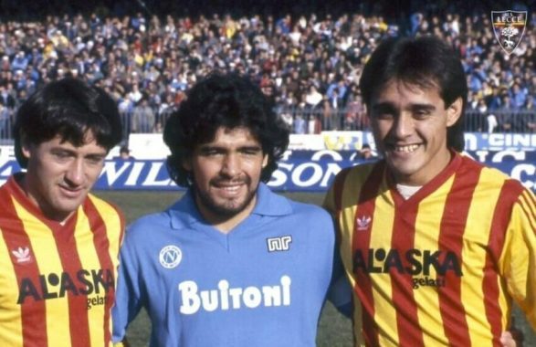 il lecce omaggia Maradona