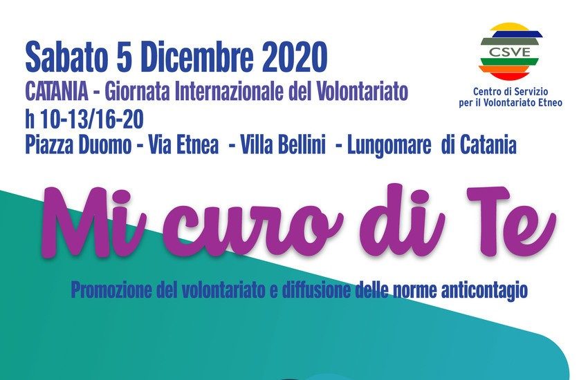 Catania, domani quattro postazioni di “Mi curo di Te” per la Giornata Internazionale del Volontariato