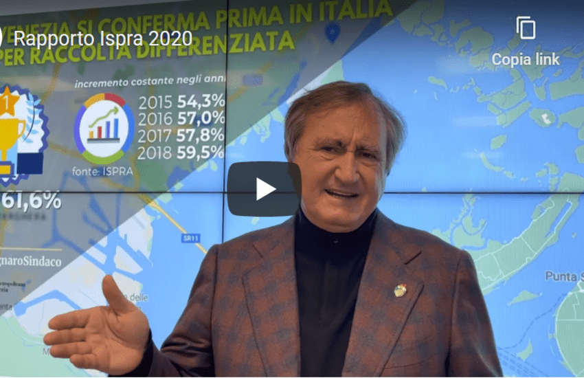 Rapporto 2020 di ISPRA:  Venezia ai vertici delle classifiche