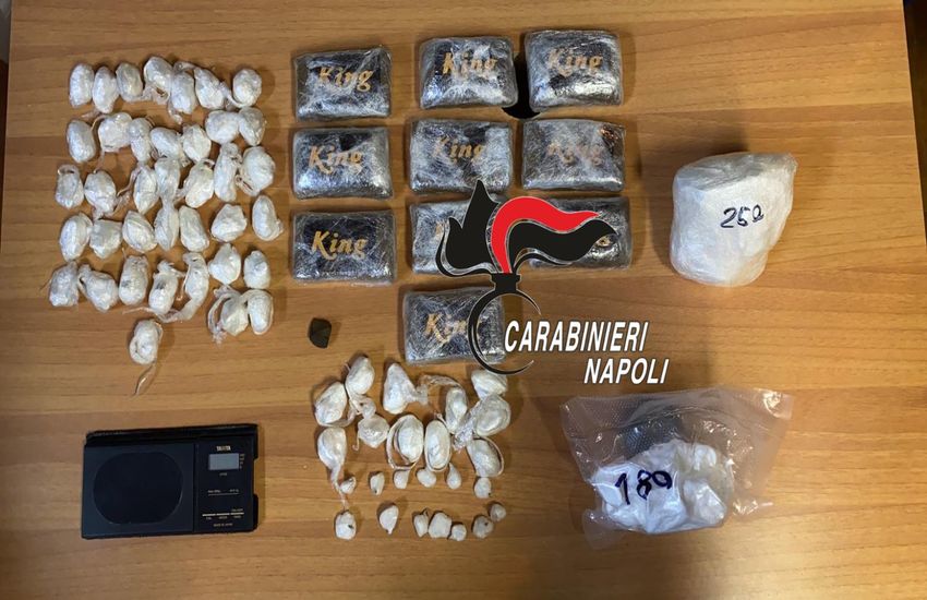 Ischia, sequestrati quasi 2 chili di droga nascosta in giardino e nella cuccia del cane