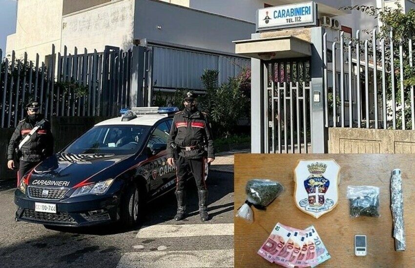 Palagonia, sbatte il portone in faccia ai CC per evitare le manette, nascondeva droga e denaro in casa