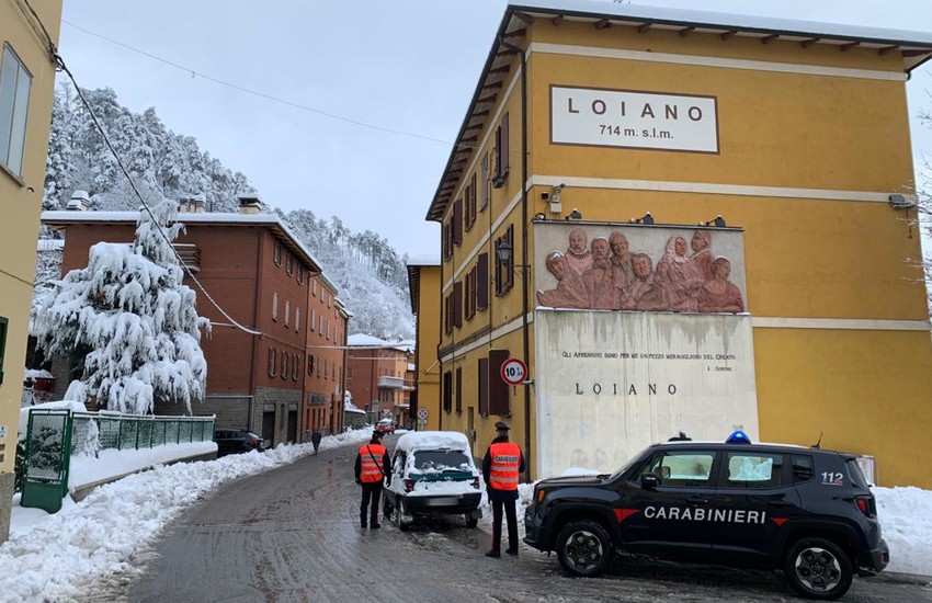 Loiano (BO): medico bloccato dalla neve, intervengono i carabinieri