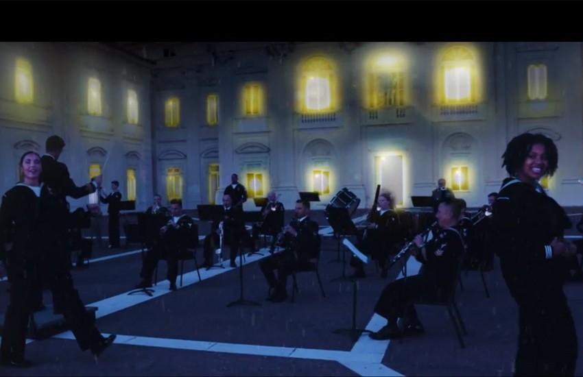La U.S. Naval Forces Europe Band sceglie il Belvedere di San Leucio per Natale