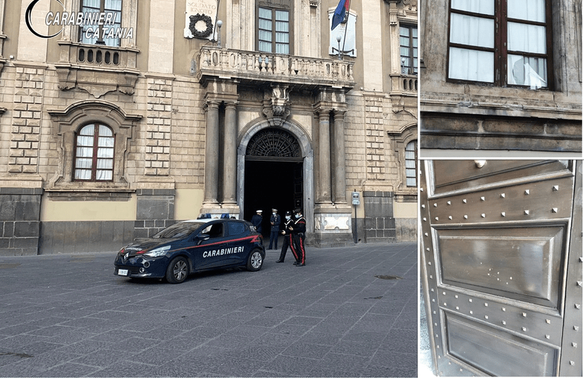 Catania, lancia sassi contro il Comune, denunciato straniero per danneggiamento.