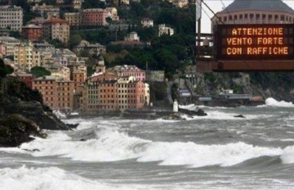 venti di burrasca e mareggiate liguria
