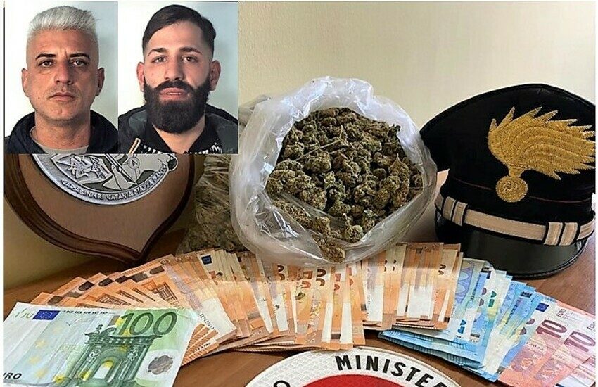 Catania, “Babbo Natale” nel sacco non portava doni ma oltre mezzo chilo di marijuana, in manette lui e il complice