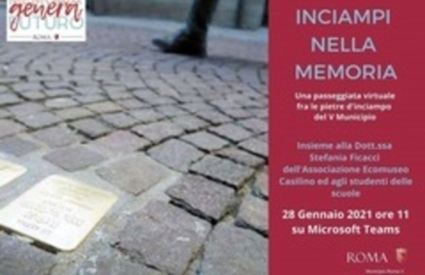 Roma, “Inciampi”, con le scuole per celebrare la Giornata della Memoria