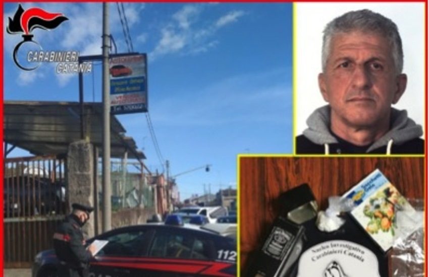 Catania, cocaina nell’officina abusiva di “Turi Millimachini”. Arrestato