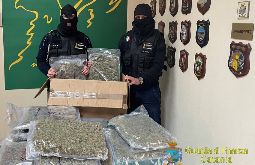 Paternò, arrestato corriere di marijuana ad alto potenziale: sequestrati 14 kg di droga