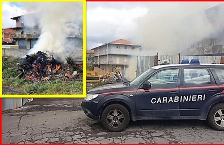 Belpasso, bruciano batterie esauste e pneumatici a ridosso delle abitazioni. Denunciati in due
