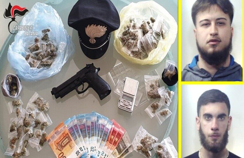 Mascalucia, beccati due spacciatori con la droga in auto, arrestati.