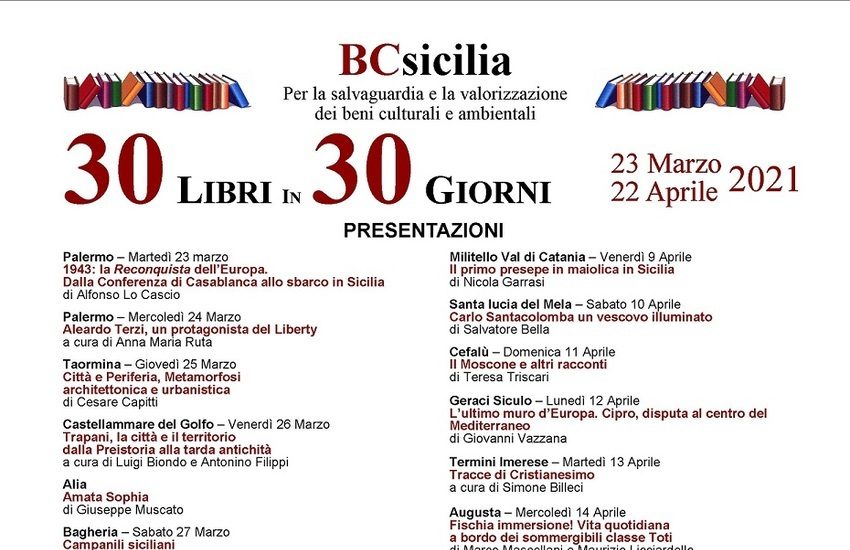 30 libri in 30 giorni, gli appuntamenti dal 23 marzo al 22 aprile
