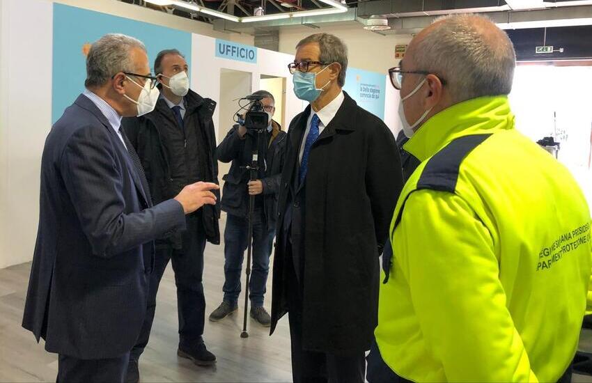 Messina, sopralluogo di Musumeci alla Falcata e all’hub vaccini