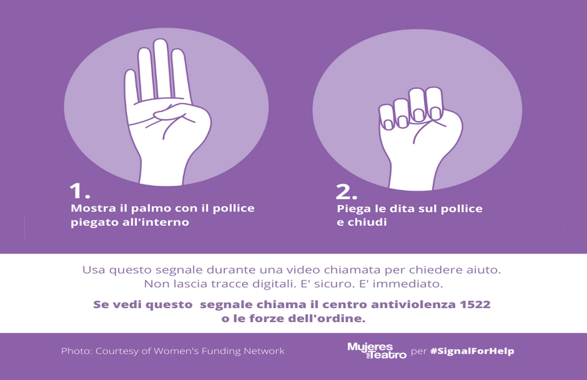 “SignalForHelp”, il segnale universale per chiedere aiuto in caso di violenza domestica