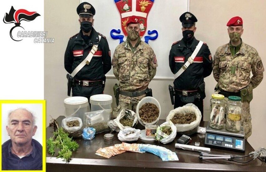 Paternò, insospettabile 63enne spacciava marijuana  nel centro cittadino: arrestato