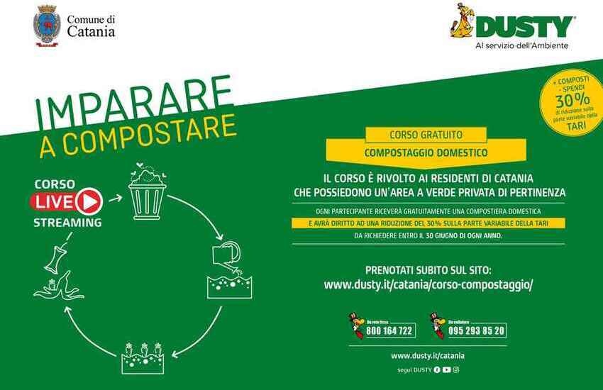 Catania, corso di compostaggio domestico, si svolgerà online