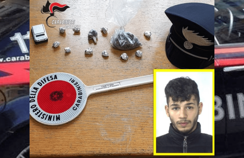 Palagonia, videosorveglianza nella casa dove nasconde la droga, arrestato 19enne del posto