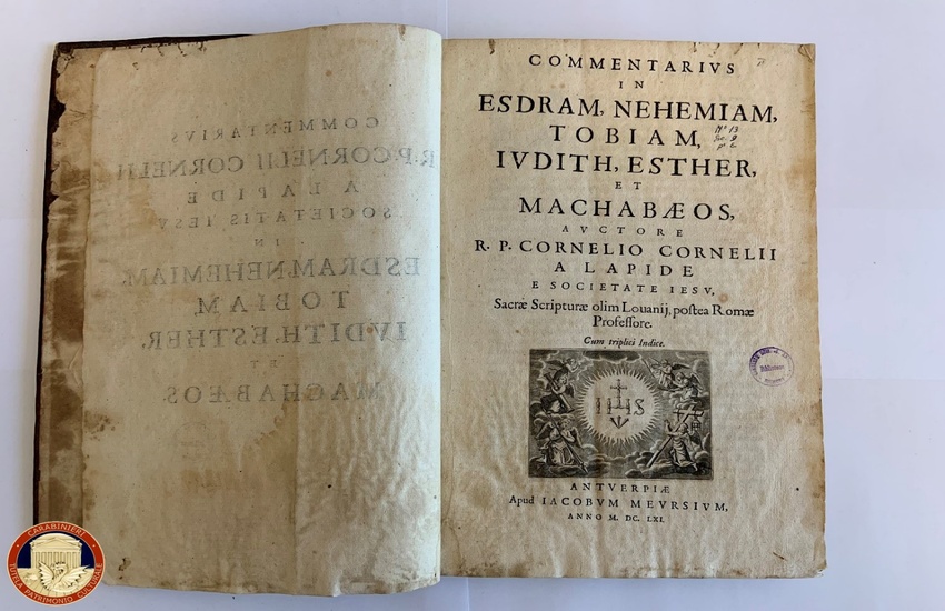 Biblioteca del convento di San Giuliano: Carabinieri restituiscono libro del 1661