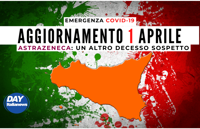 Covid 1 aprile, contagi sopra i mille. AstraZeneca, altra morte sospetta e un caso di trombosi a Giarre