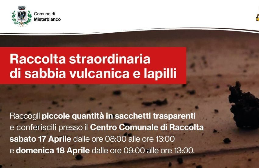 Misterbianco, conferimento della cenere vulcanica