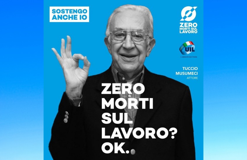 Catania, Tuccio Musumeci per campagna “Zero morti sul lavoro” lanciata da Uil