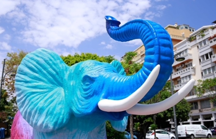 “Liotru d’autore”, Ligama colora il quinto elefante in Piazza Nettuno – Foto gallery