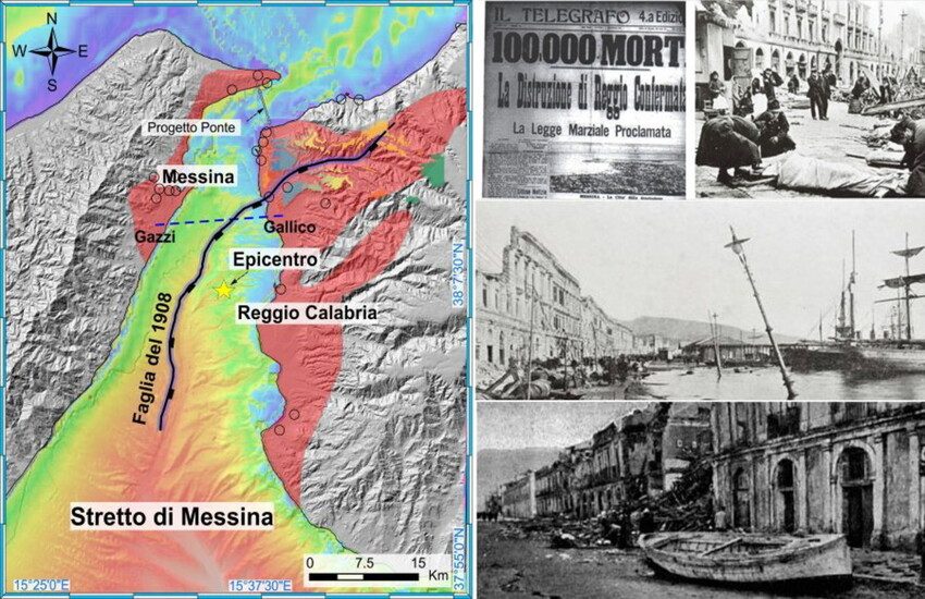 Scoperta la faglia che provocò il sisma del 1908 a Messina