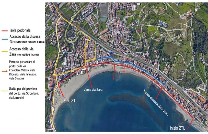 Giardini Naxos: modifica orario ZTL. Tutti i dettagli