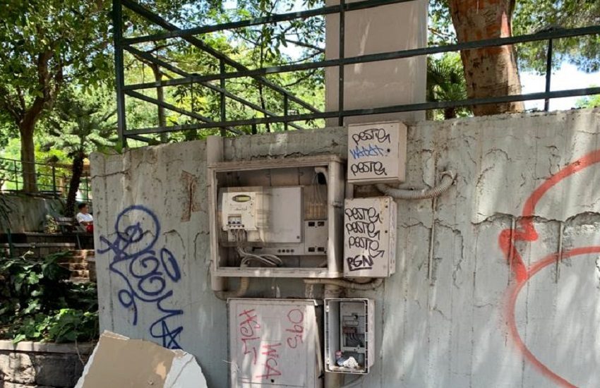 Catania, Parco Falcone al buio a “corrente alternata”