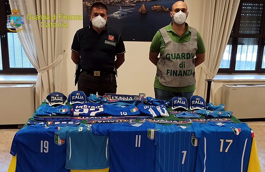 Catania, effetto “Euro 2020”, lotta della Guardia di Finanza contro contraffazione e pirateria