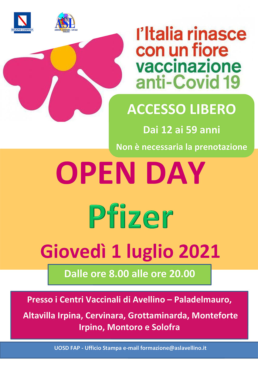 pfizer open day avellino