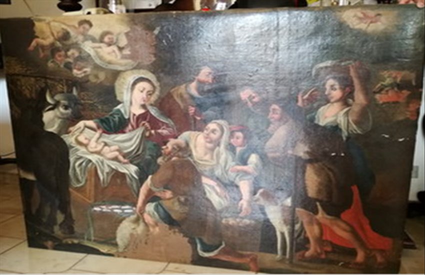 Recuperato un dipinto rubato 7 anni fa alla Chiesa di Massa Lubrense e restituito al parroco don Maresca